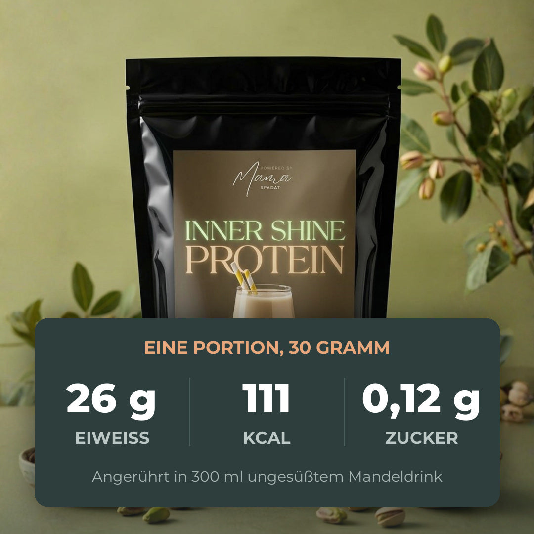 Eine Portion mit 30 Gramm: 26 g Eiweiß, 111 Kilokalorien, 0,12 g Zucker.